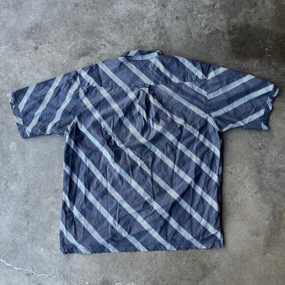 VINTAGE PHAT FARM NYC BUTTON UP SHIRT MENS XL STRIPED Y2K 00S BAGGY LOOSE - Picture 3 of 5